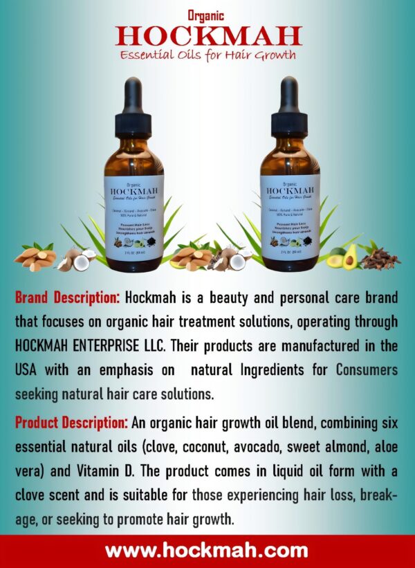 Organic Hockmah Scalp & Hair Strengthening Oil for All Hair Types, 2 ounces - Image 4