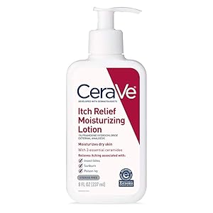 CERAVE ANTI ITCH MOISTURIZING LOTION WITH PRAMOXINE HYDROCHLORIDE, RELIEVES ITCH WITH MINOR SKIN IRRITATIONS, SUNBURN RELIEF, BUG BITES, 8 OUNCE